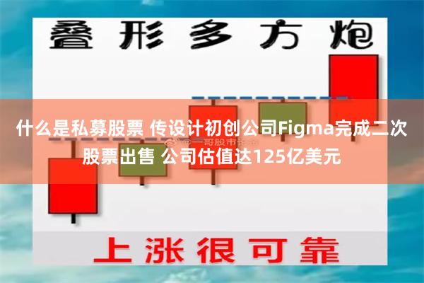 什么是私募股票 传设计初创公司Figma完成二次股票出售 公司估值达125亿美元