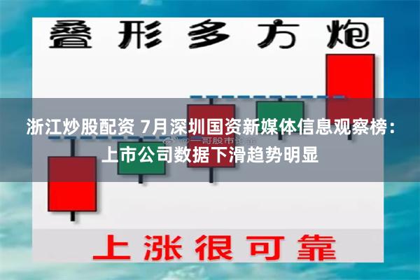 浙江炒股配资 7月深圳国资新媒体信息观察榜：上市公司数据下滑趋势明显