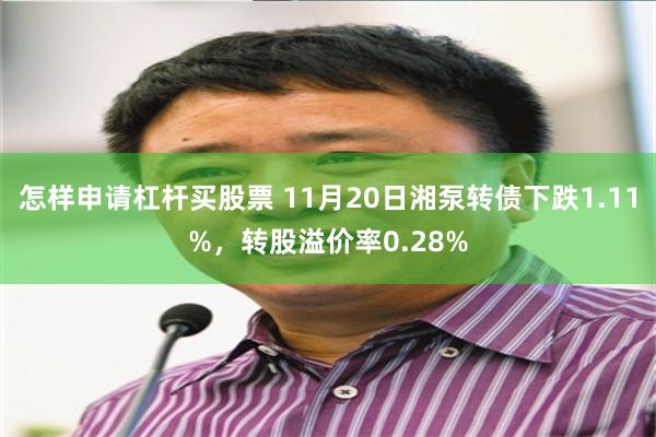 怎样申请杠杆买股票 11月20日湘泵转债下跌1.11%，转股溢价率0.28%