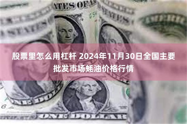 股票里怎么用杠杆 2024年11月30日全国主要批发市场蚝油价格行情