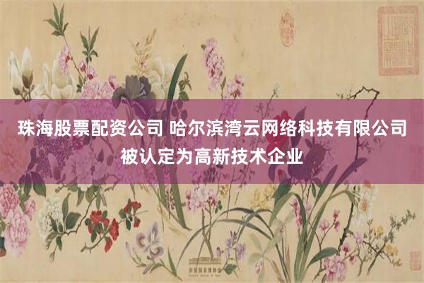 珠海股票配资公司 哈尔滨湾云网络科技有限公司被认定为高新技术企业