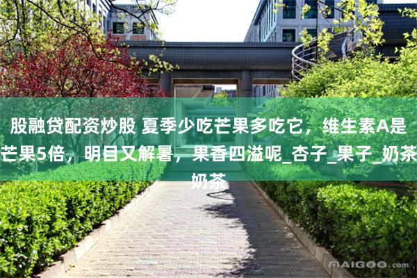 股融贷配资炒股 夏季少吃芒果多吃它，维生素A是芒果5倍，明目又解暑，果香四溢呢_杏子_果子_奶茶